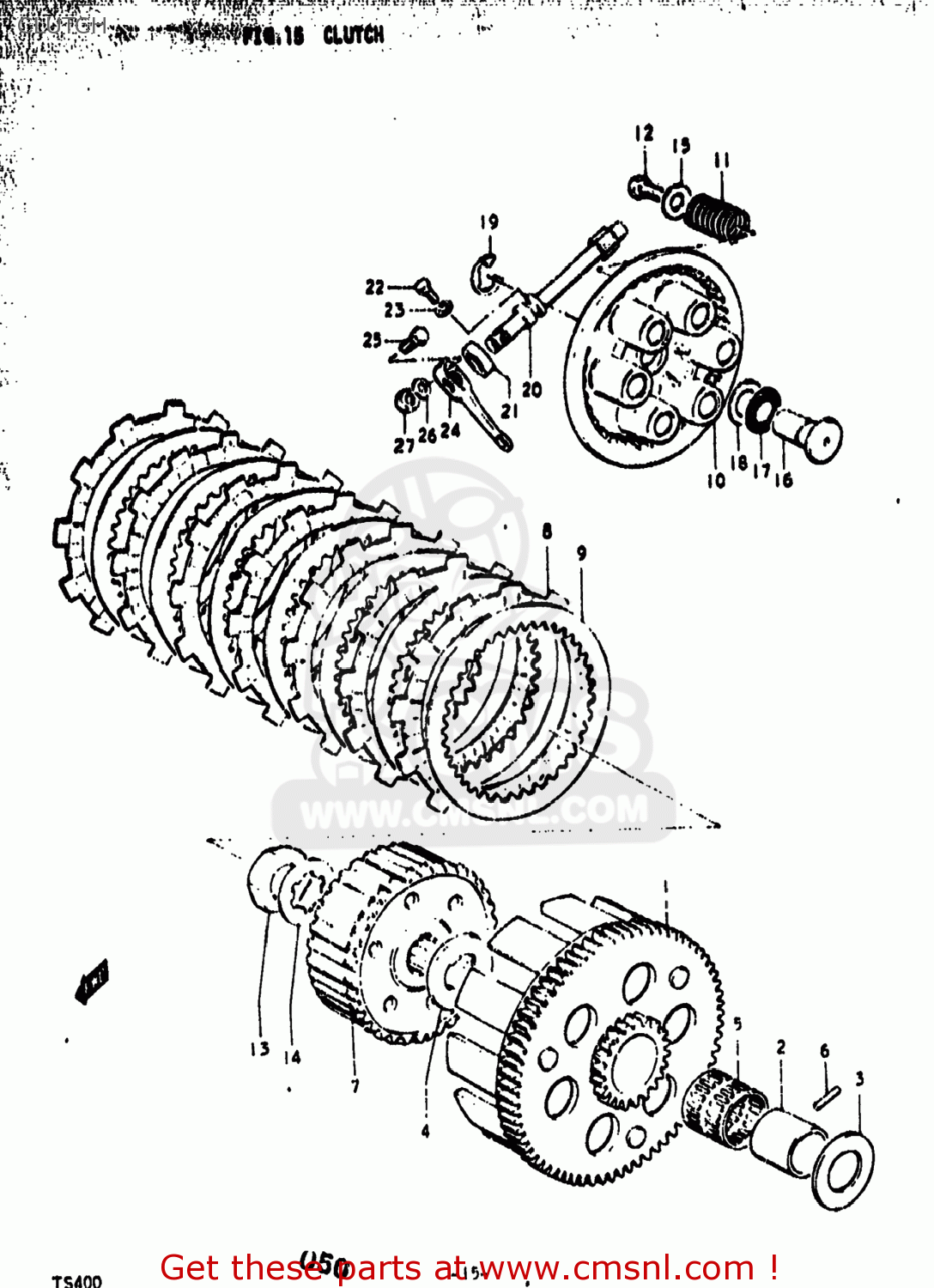 CLUTCH TS400 1975 (M) USA (E03)