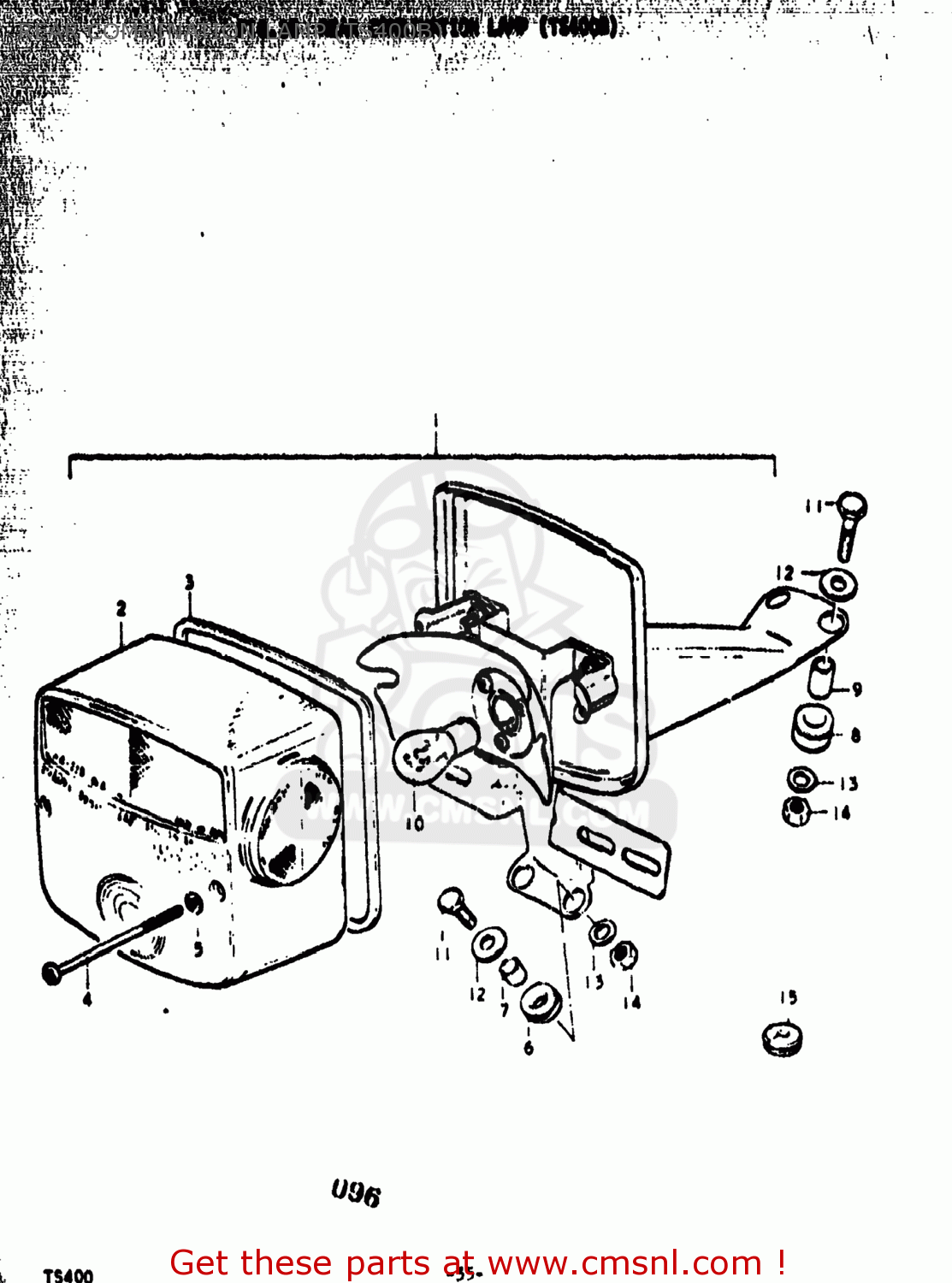 REAR COMBINATION LAMP (TS400B) TS400 1975 (M) USA (E03)