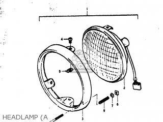 HEADLAMP (A - TS400 1975 (M) USA (E03)