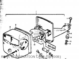 REAR COMBINATION LAMP (TS400B) - TS400 1975 (M) USA (E03)
