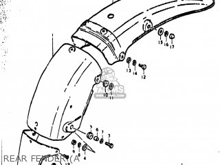 REAR FENDER (A - TS400 1975 (M) USA (E03)