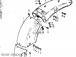 REAR FENDER (L - TS400 1975 (M) USA (E03)