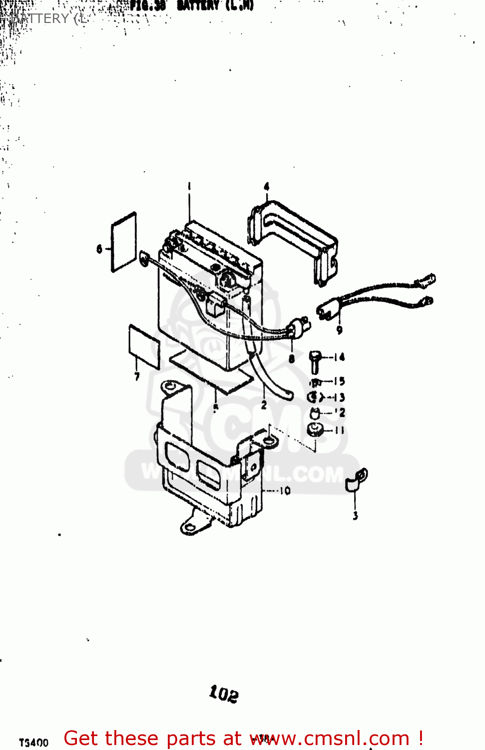 BATTERY (L TS400 1976 (A) USA (E03)