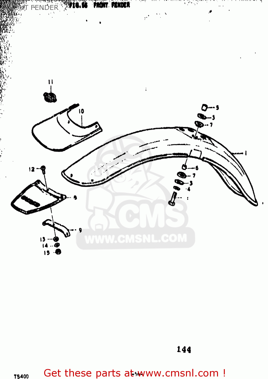 FRONT FENDER TS400 1976 (A) USA (E03)