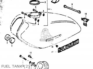 FUEL TANK (2) - TS400 1976 (A) USA (E03)