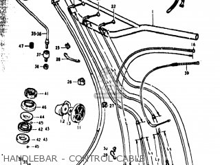 HANDLEBAR - CONTROL CABLE - TS400 1976 (A) USA (E03)