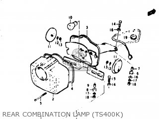 REAR COMBINATION LAMP (TS400K) - TS400 1976 (A) USA (E03)