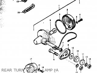 REAR TURN SIGNAL LAMP (A - TS400 1976 (A) USA (E03)