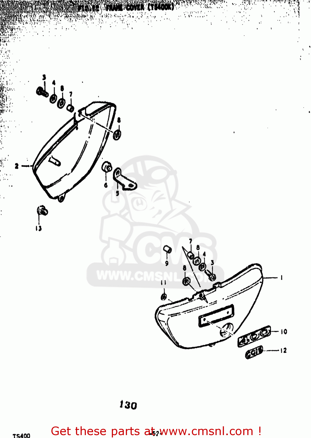 FRAME COVER (TS400K) TS400 1977 (B) USA (E03)