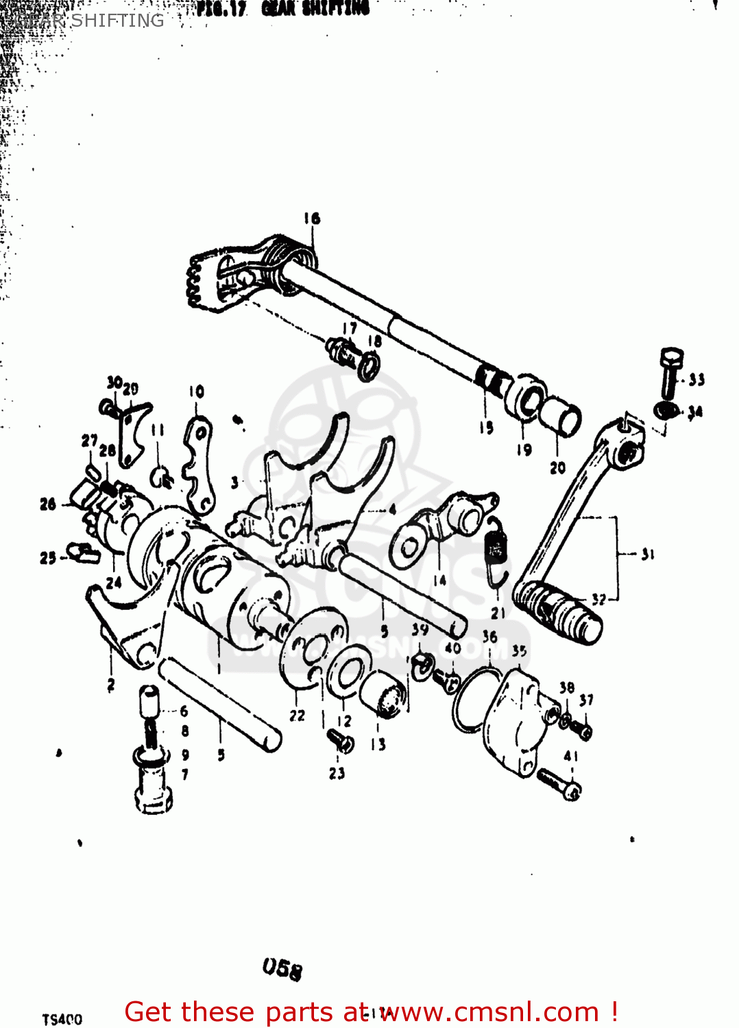GEAR SHIFTING TS400 1977 (B) USA (E03)