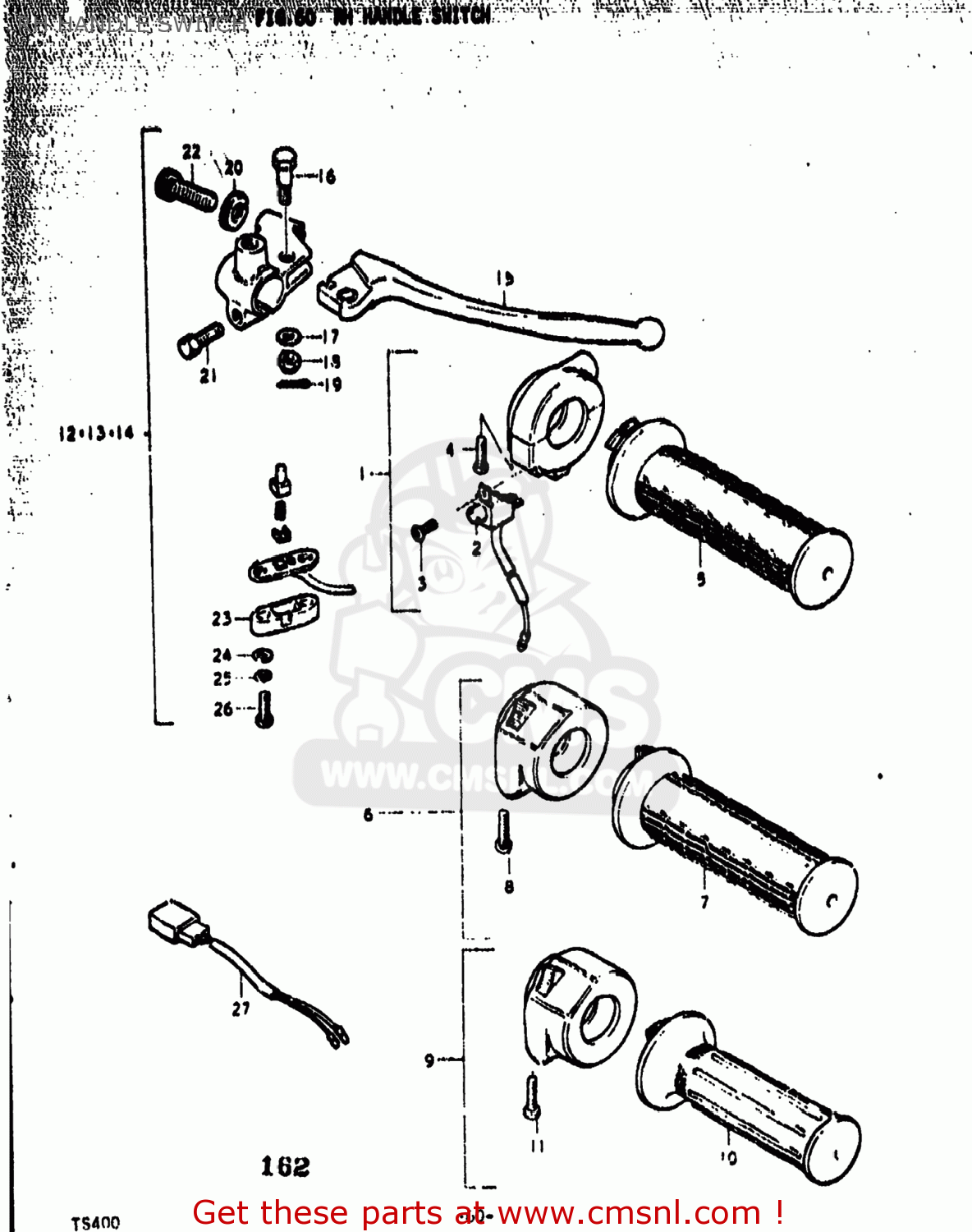 RH HANDLE SWITCH TS400 1977 (B) USA (E03)