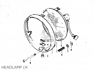HEADLAMP (K - TS400 1977 (B) USA (E03)