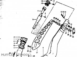 MUFFLER (TS400K) - TS400 1977 (B) USA (E03)