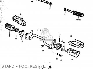 STAND - FOOTREST (L - TS400 1977 (B) USA (E03)