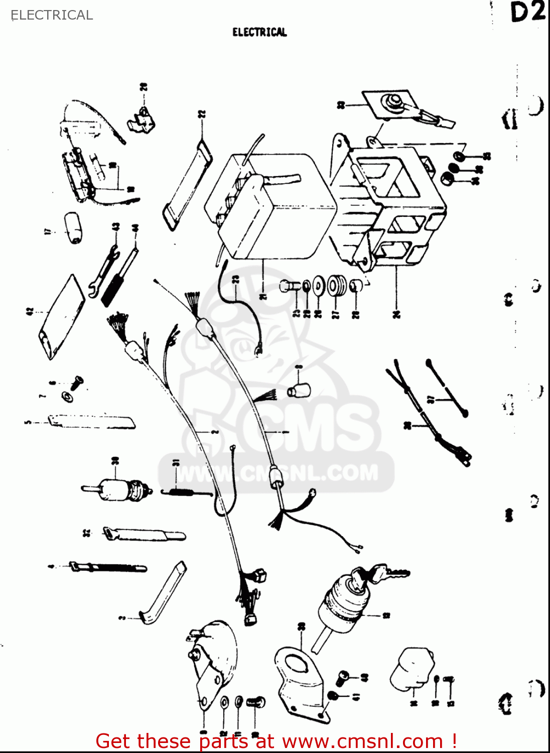ELECTRICAL TS50 1971 1972 1973 1974 (R) (J) (K) (L) USA (E03)