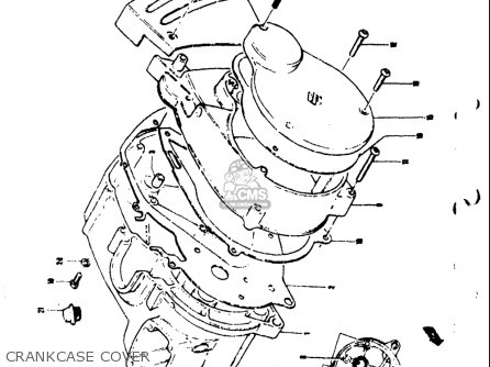 CRANKCASE COVER - TS50 1971 1972 1973 1974 (R) (J) (K) (L) USA (E03)