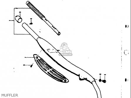 MUFFLER - TS50 1971 1972 1973 1974 (R) (J) (K) (L) USA (E03)