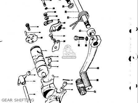 GEAR SHIFTING - TS50 1971 1972 1973 1974 (R) (J) (K) (L) USA (E03)