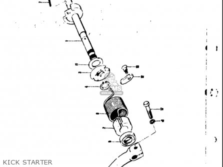 KICK STARTER - TS50 1971 1972 1973 1974 (R) (J) (K) (L) USA (E03)