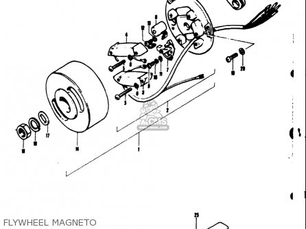 FLYWHEEL MAGNETO - TS50 1971 1972 1973 1974 (R) (J) (K) (L) USA (E03)