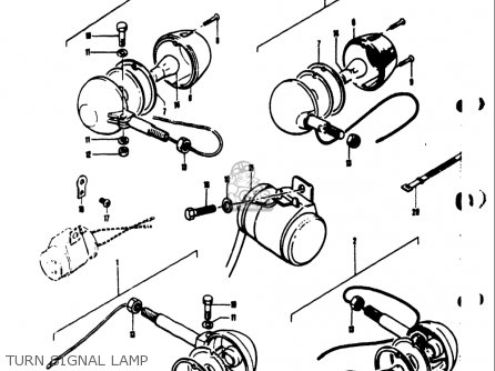 TURN SIGNAL LAMP - TS50 1971 1972 1973 1974 (R) (J) (K) (L) USA (E03)