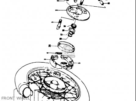 FRONT WHEEL - TS50 1971 1972 1973 1974 (R) (J) (K) (L) USA (E03)