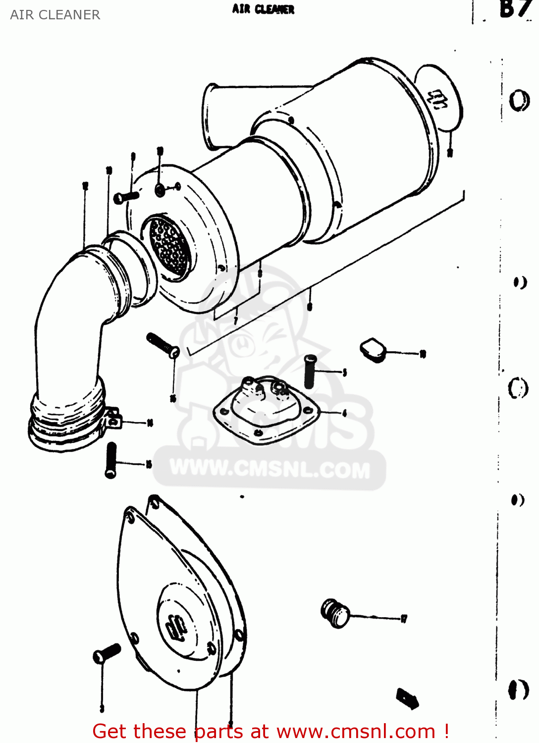 AIR CLEANER TS50 1973 (K) USA (E03)
