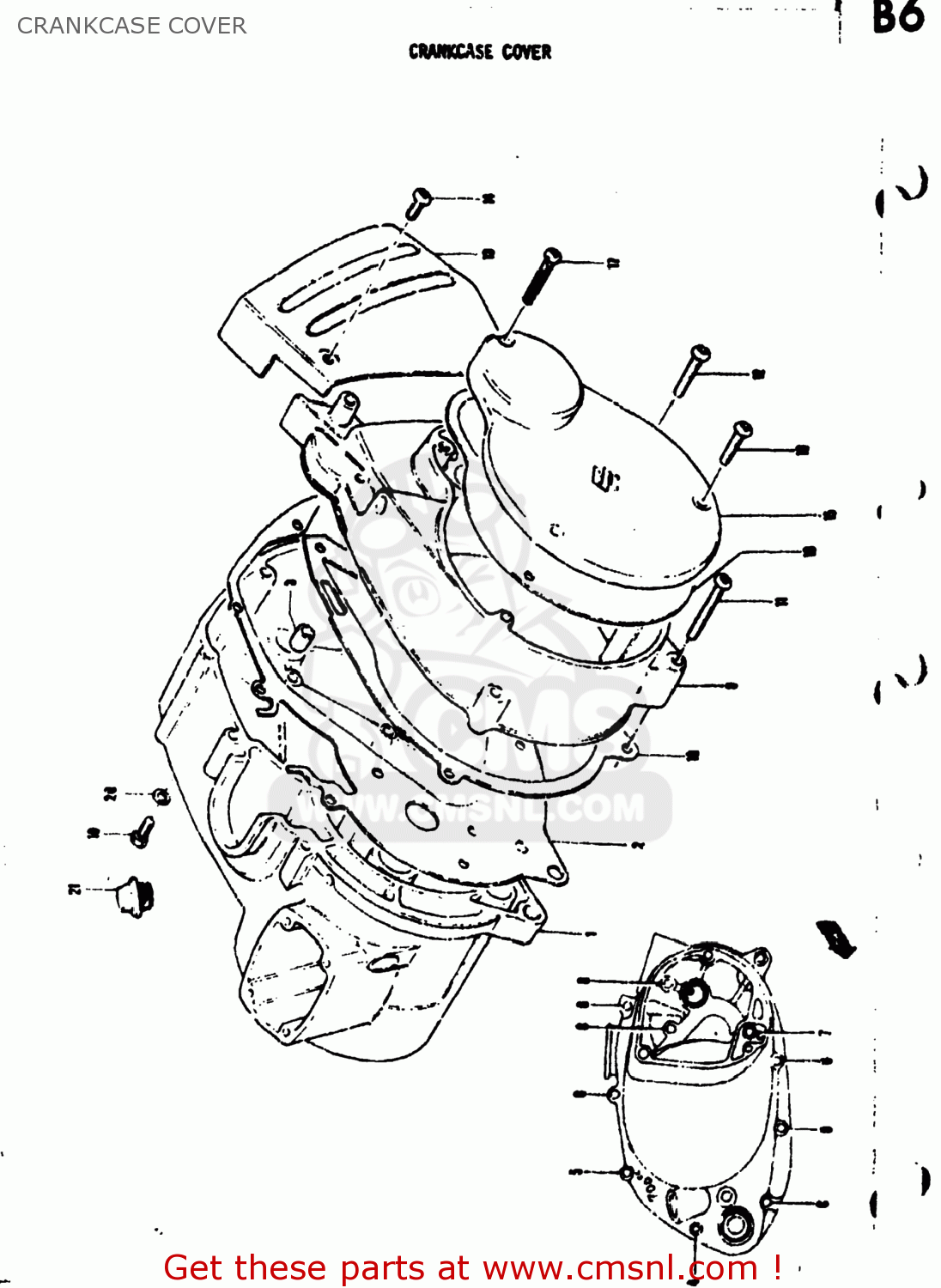 CRANKCASE COVER TS50 1973 (K) USA (E03)