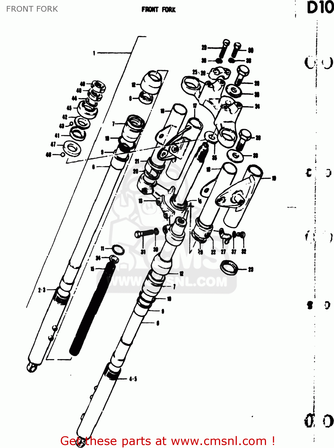 FRONT FORK TS50 1973 (K) USA (E03)