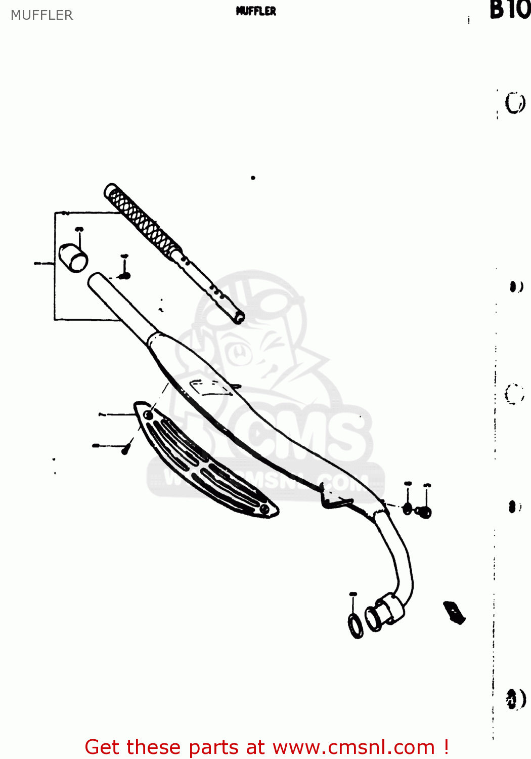 MUFFLER TS50 1973 (K) USA (E03)