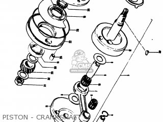 PISTON - CRANKSHAFT - TS50 1973 (K) USA (E03)