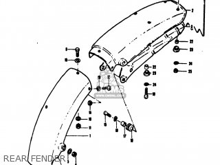 REAR FENDER - TS50 1973 (K) USA (E03)