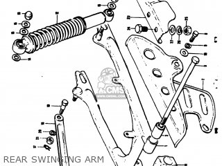REAR SWINGING ARM - TS50 1973 (K) USA (E03)