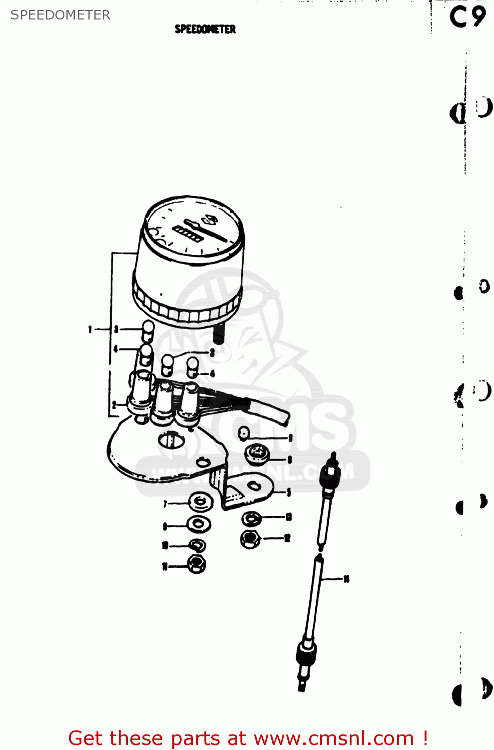 SPEEDOMETER TS50 1974 (L) USA (E03)