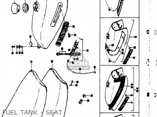 FUEL TANK - SEAT - TS50 1974 (L) USA (E03)