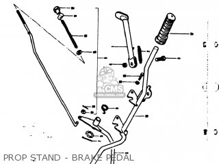 PROP STAND - BRAKE PEDAL - TS50 1974 (L) USA (E03)