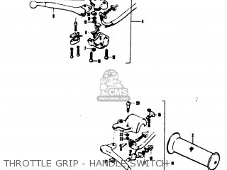 THROTTLE GRIP - HANDLE SWITCH - TS50 1974 (L) USA (E03)