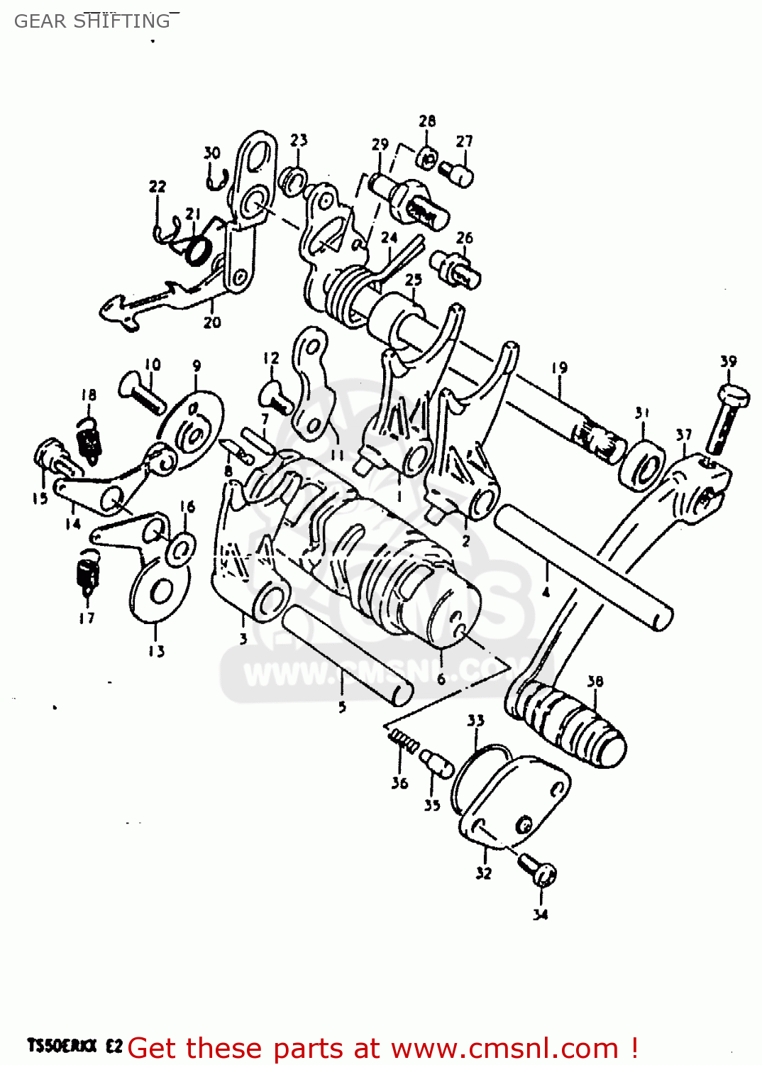 GEAR SHIFTING TS50ERK 1980 (T) (E02 E16 E21 E22 E41)