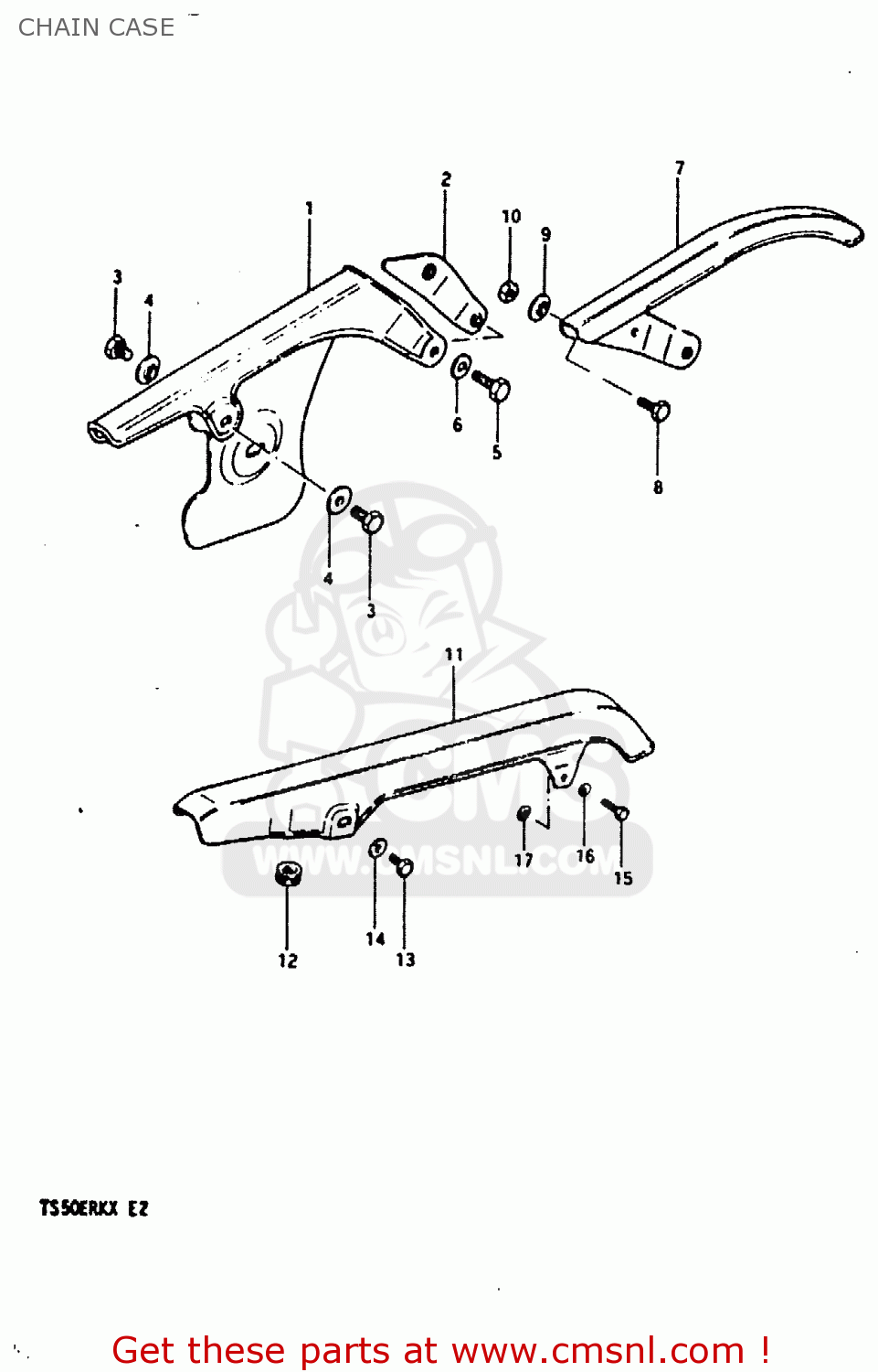 CHAIN CASE TS50ERK 1980 (T) (E02 E16 E21 E22 E41)