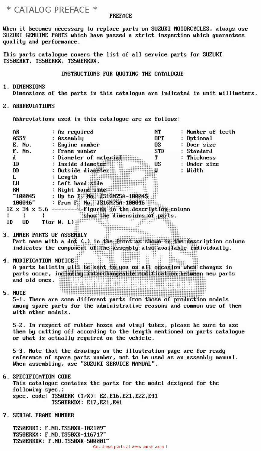 * CATALOG PREFACE * TS50ERK 1980 (T) (E02 E16 E21 E22 E41)