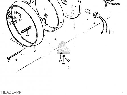 HEADLAMP - TS50ERK 1980 (T) (E02 E16 E21 E22 E41)