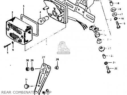 REAR COMBINATION LAMP - TS50ERK 1980 (T) (E02 E16 E21 E22 E41)
