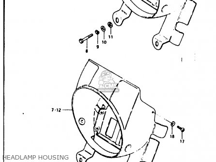 HEADLAMP HOUSING - TS50ERK 1980 (T) (E02 E16 E21 E22 E41)