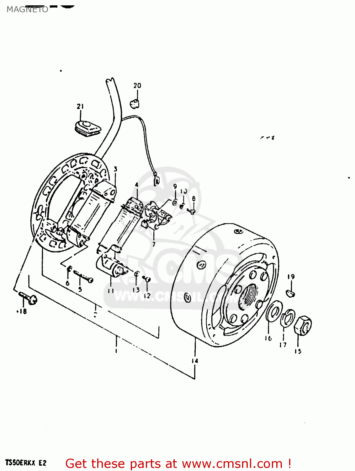 MAGNETO TS50ERK 1981 (X) (E02 E16 E21 E22 E41)