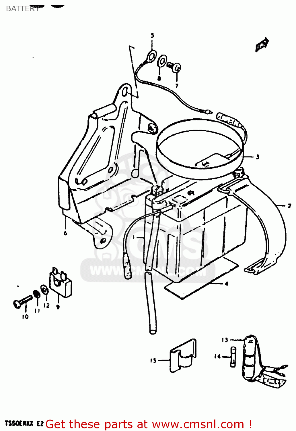 BATTERY TS50ERK 1981 (X) (E02 E16 E21 E22 E41)