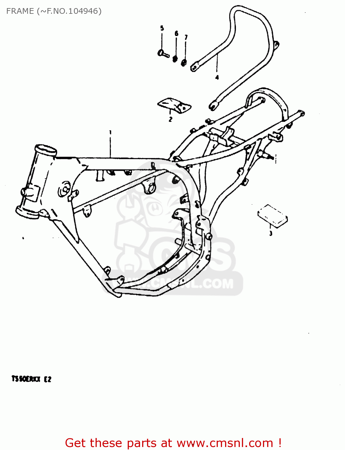 FRAME (~F.NO.104946) TS50ERK 1981 (X) (E02 E16 E21 E22 E41)