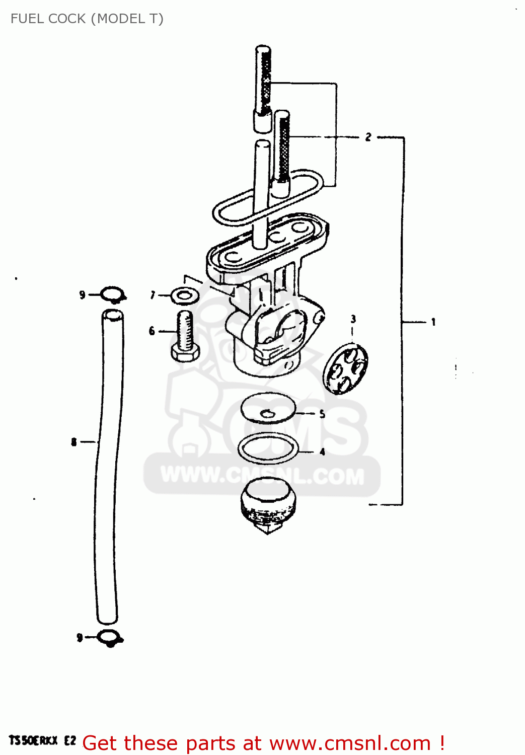 FUEL COCK (MODEL T) TS50ERK 1981 (X) (E02 E16 E21 E22 E41)