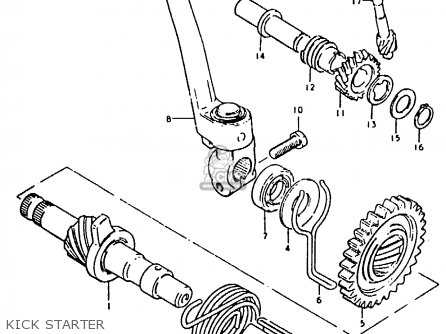 KICK STARTER - TS50ERK 1981 (X) (E02 E16 E21 E22 E41)