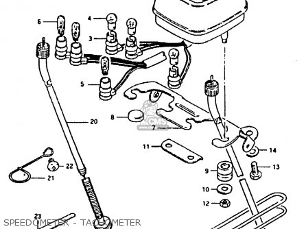 SPEEDOMETER - TACHOMETER - TS50ERK 1981 (X) (E02 E16 E21 E22 E41)