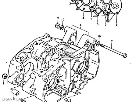CRANKCASE - TS50ERK 1981 (X) (E02 E16 E21 E22 E41)
